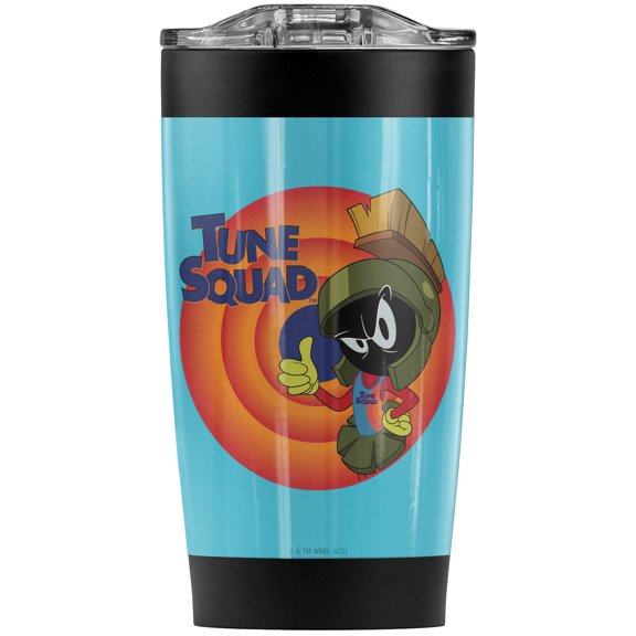 Space Jam: A New Legacy/Marvin The Martian Stainless Steel Tumbler 20 oz Coffee Travel Mug/Cup, Vacuum Insulated & Double Wall with Leakproof Sliding Lid | Great for Hot Drinks and Cold Beverages