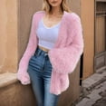 thumbnail image 2 of UYISJ Women's Chunky Cardigan Oversized Open Front Sweaters Tops Batwing Long Sleeve Knitted Solid Color Sweaters Pink XL, 2 of 3