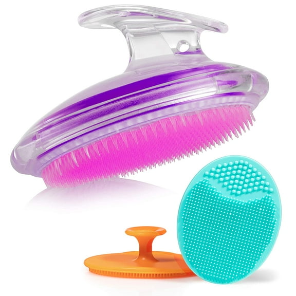 Dylonic Exfoliating Brush For Razor Bumps and Ingrown Hair Treatment, Silicone Face Scrubbers, Face and Body Exfoliator Set - Perfect for Dry Brushing
