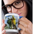 thumbnail image 2 of 3drose, King Kamehameha Statue, Big Island, Hawaii, Usa - Us12 Dpb2674 - Douglas Peebles, 11oz Two-tone Blue Mug, 2 of 6