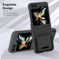 thumbnail image 3 of for Samsung Galaxy Z Flip 5 5G Case Designer Kickstand Shockproof Hard PC Camera Protection Cover for Girls Women -Black, 3 of 7