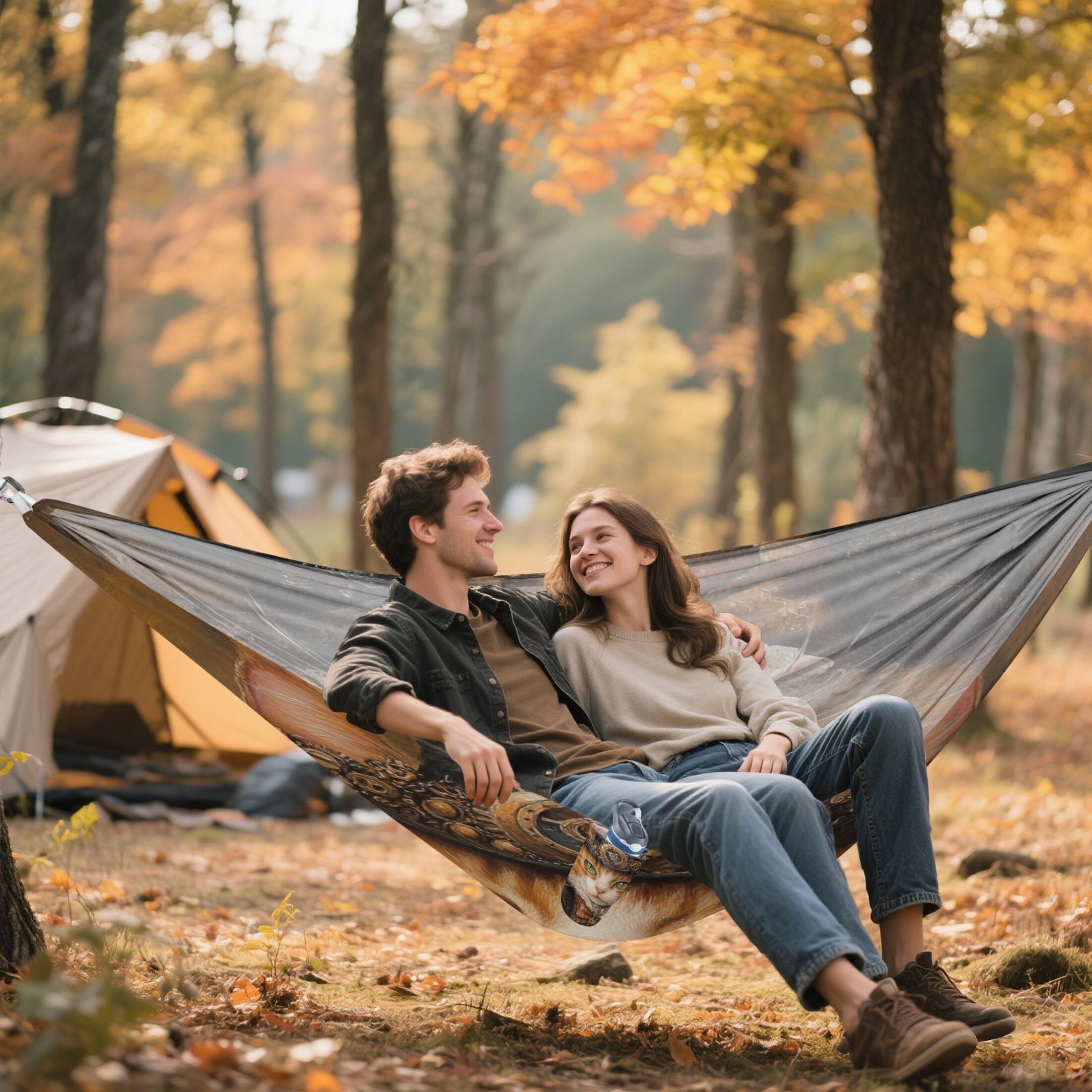 Hammock Camping Hammock Nylon Portable Hammock Travel Camping Hammock Jazz Cat