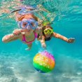 thumbnail image 3 of Swimming Pool Toys Ball,Underwater Game for Pool 9 Inch Inflatable Ball Rainbow Water Ball Set for Under Water Passing,Dribbling and Diving for Teens,Adults,Ball Fills with Water, 3 of 5
