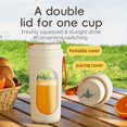 thumbnail image 2 of 1pc Exprimidor Recargable por USB Multifuncional, Taza de Jugos Portátil con Capacidad de 450ml y Tapa para Bebidas Deportivas más Pajilla, Cuchillas de Doce Hojas para Jugo Más Rápido y Delicado,, 2 of 10