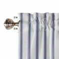 thumbnail image 5 of Bedroom Curtains 63 Inches length, Navy Blue Striped Window Treatment Curtain Drapes, Navy Blue White Stripes Farmhouse Rod Pocket Curtain Panels for Living Room Kitchen, 42"x63", 2 Panels, 5 of 7