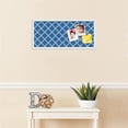 thumbnail image 3 of PinPix 28x12 Custom Cork Bulletin Board Diamond Modern Pattern Navy Poster Board Has a Fabric Style Canvas Finish, Framed in Diamond Modern Pattern Navy, by ArtToFrames (PinPix-1804), 3 of 5