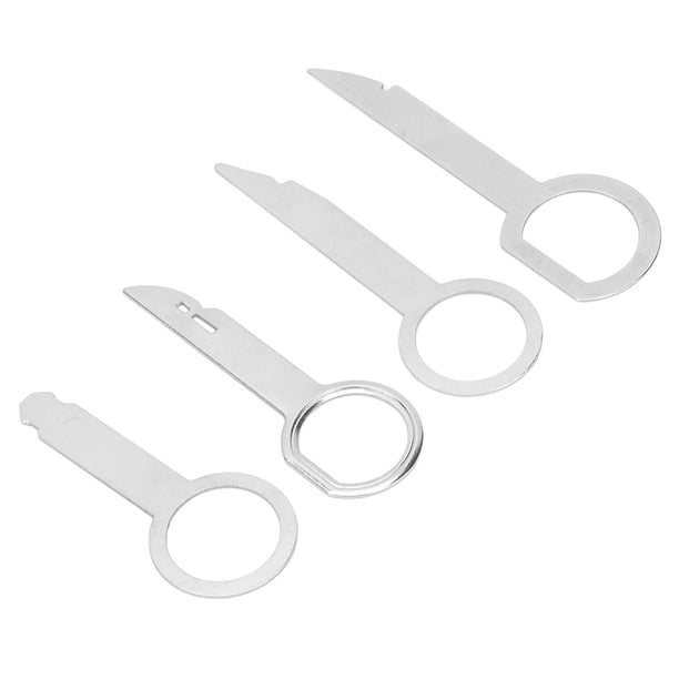 Riwesomey 4 Uds. Herramienta de extracción de Radio de coche, pequeña operación Simple antioxidante, herramientas de liberación de reparación de Vehículos, repuestos y accesorios Mis Riwesomey VI020537-00B