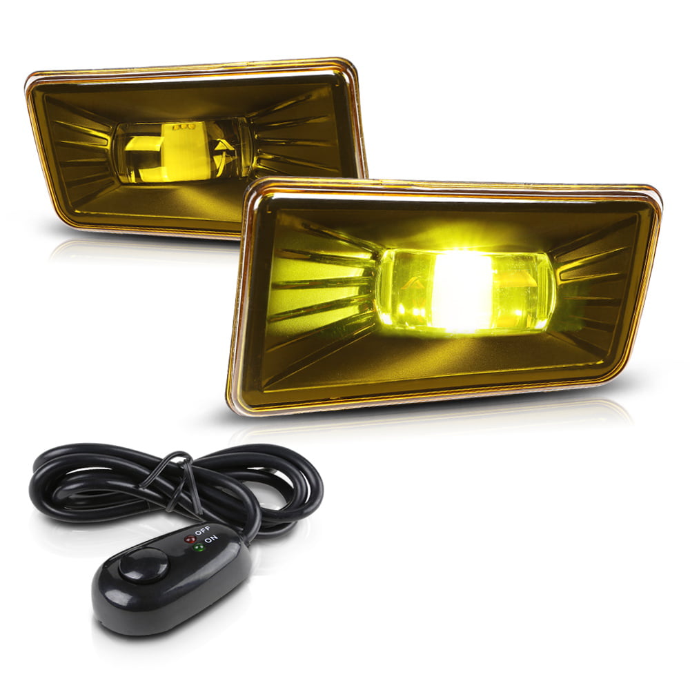 Amber Yellow Front Driving Fog Light/Lamp+Switch for 2007-2014 Silverado/Sierra 