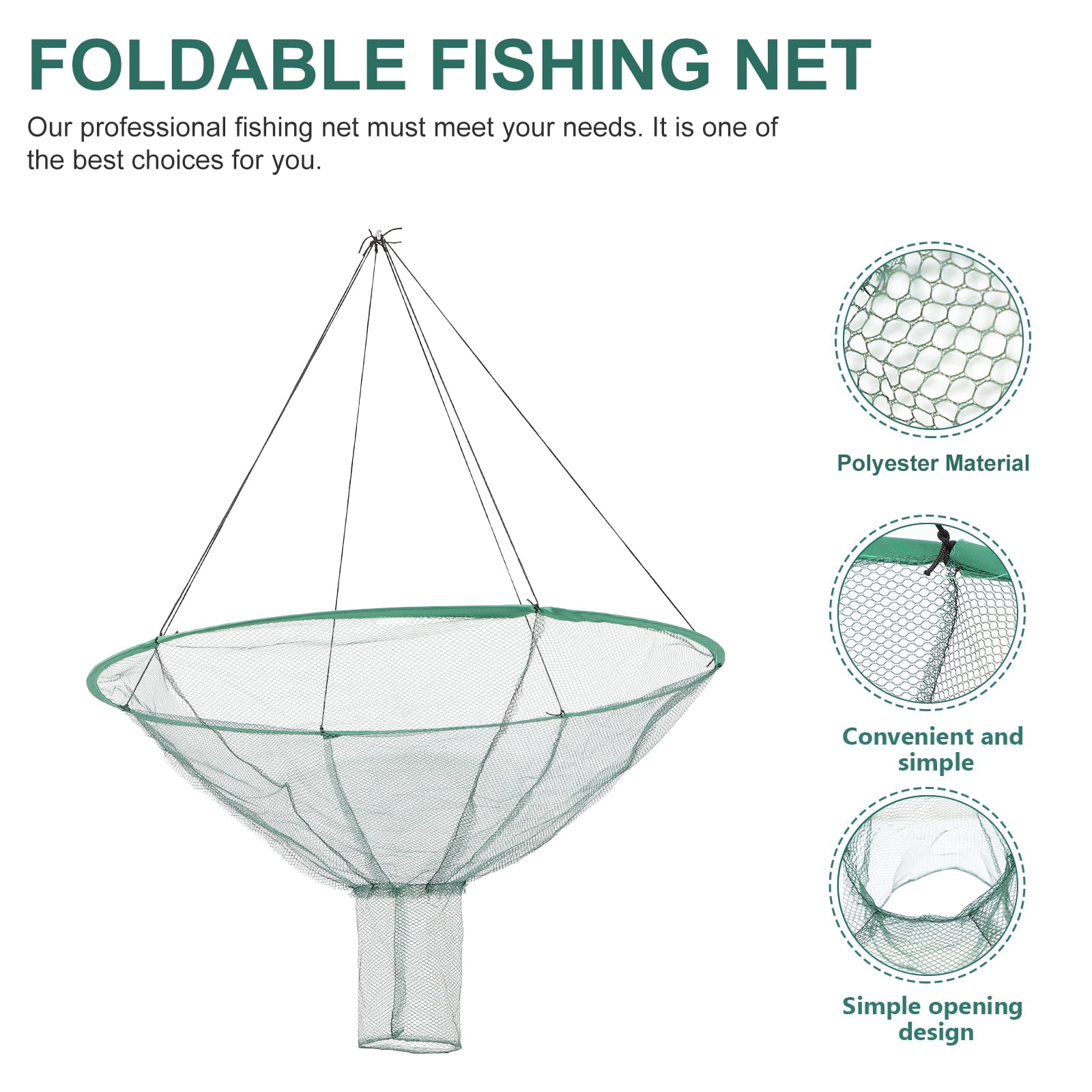 Net Bait Trap Crab Shrimp Floating Keep Landing Crawfish Foldable Bucket  Cast Collapsible Live Throw Lobster Basket Hand 