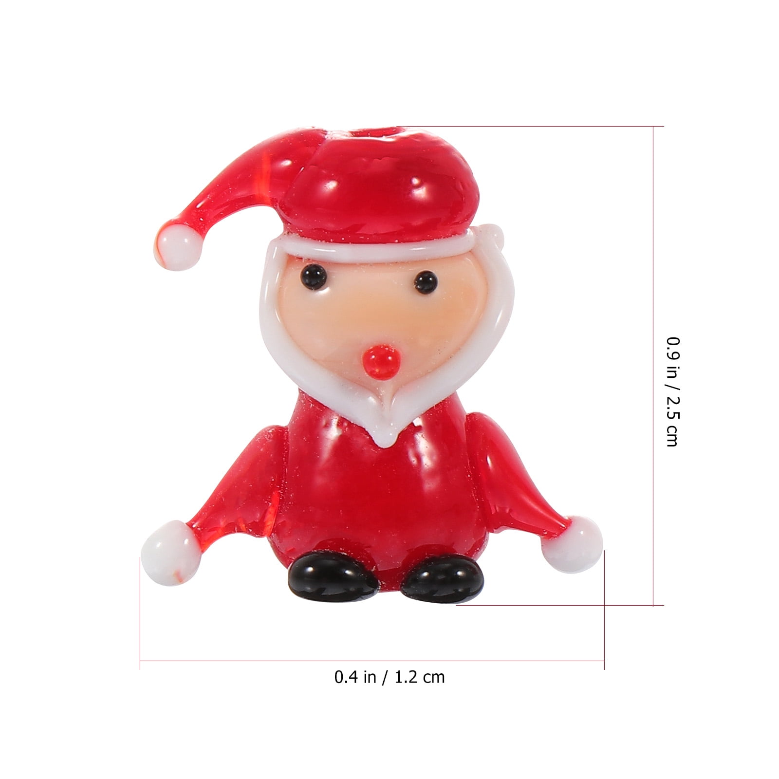 Narrster 30 Pcs Christmas Glass Beads Loose Beads DIY Jewelry Beads Random Style