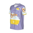 thumbnail image 2 of Balery Corgi Washing in Bathtub Baseball Jersey for Men Casual Button Down Shirts Short Sleeve Active Team Sports Uniform-Large, 2 of 9