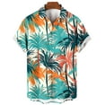 thumbnail image 3 of QUINDOS Summer Mens Hawaiian Shirt Short Sleeve Button Down Casual Shirts Tropical Print Beach Loose Vacation Shirts, 3 of 3