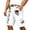 White, variant on Men's Patriotic Cargo Shorts with "We the People" Print – Independence Day USA Flag Design – Comfortable Relaxed Fit with Multiple Pockets (S-XXXXXXL)