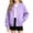 Purple, variant on SGFCWSX Girls Bomber Jacket Button Down Snap Varsity Casual Lightweight Outerwear Coat Light Blue Size 8