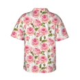 thumbnail image 3 of Goofa Rose Flowers Hawaiian Shirt for Men, Unisex Summer Beach Casual Short Sleeve Button Down Shirts,Aloha Tropical Floral print shirt-Medium, 3 of 9