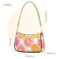 thumbnail image 3 of FORMRS Womens Shoulder Bag with Chain Strap Clutch Purse Cute Tote Handbag, Orange Grapefruit Slices, 3 of 7