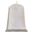 thumbnail image 1 of DOLITY Portable Prayer Rug Blanket 65Cmx110cm Foldable Prayer Mat for Wedding Hajj Home Light Gray, 1 of 9