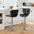 thumbnail image 4 of Yaheetech 2pcs Adjustable PU Leather Bar Stool with Foma Padded for Home, Black, 4 of 8