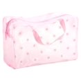 thumbnail image 1 of Lindo bolso de cosméticos de dibujos animados, pequeño bolso de maquillaje transparente para mujeres y niñas, bolsa de kit de pinceles de maquillaje transparente, bolsa organizador, 1 of 5