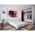 thumbnail image 2 of Mudket Black Panther & Leopard Walking on Pink Background Canvas Wall Art, Modern Wildlife Canvas Art for Living Room Bedroom Print for Office Home Decor , Framed Ready to Hang - 12"L x 8"W, 2 of 9