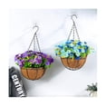 thumbnail image 3 of Flores artificiales colgantes en canasta para decoración de jardín de césped de patio, para la decoración de exteriores An, 3 of 5