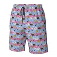 thumbnail image 4 of Salouo Bees And Daisies Striped Pattern Swim Trunks for Men,Men's Hawaiian Bathing Suit Swimsuits Quick Dry Swimming Board Shorts Beach Shorts with Pockets-Medium, 4 of 6