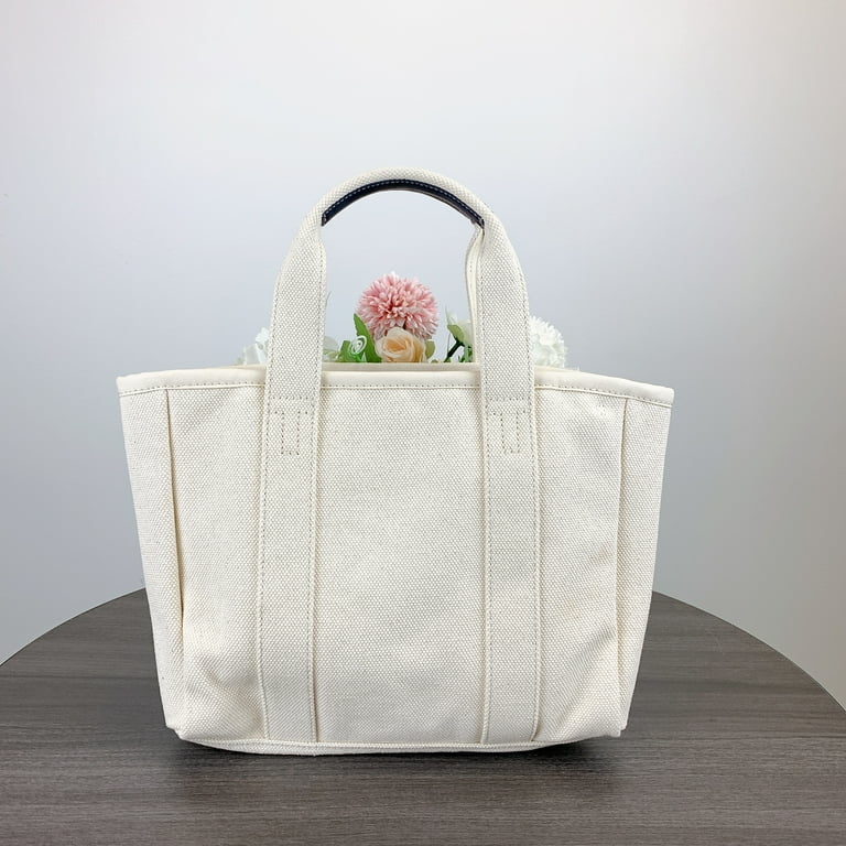 その他 4/20 18:00 Tory Burch 156529 Canvas Small Tote Bag Crossbody Purse IN Chalk