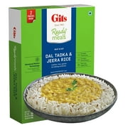 Gits Ready To Eat Jeera Rice & Dal Tadka Combo Meal, Pure Veg, Heat And Eat, 375G
