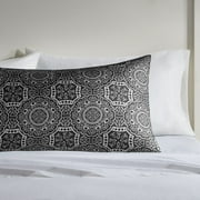 Mainstays Woven Printed Tile Microfiber Standard Pillowcase Cover, 20"x32", Black, 1 Each