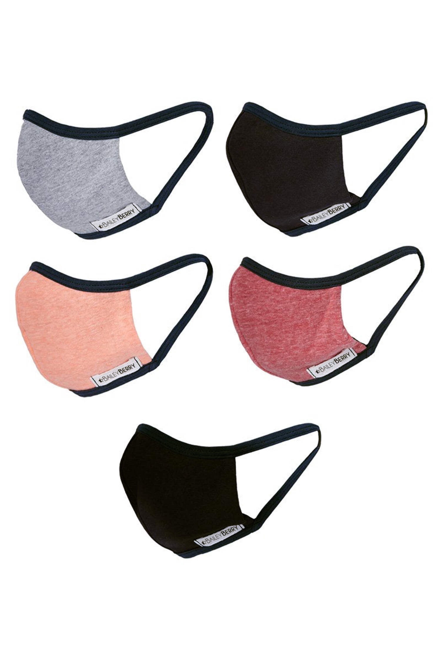 BAILEY BERRY Adult Face Masks – 5 Pack
