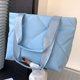 thumbnail image 3 of Bolsos para ordenador portátil para mujer bolso de mano con nube bolso de mano informal de moda de Color sólido de PU suave, 3 of 9