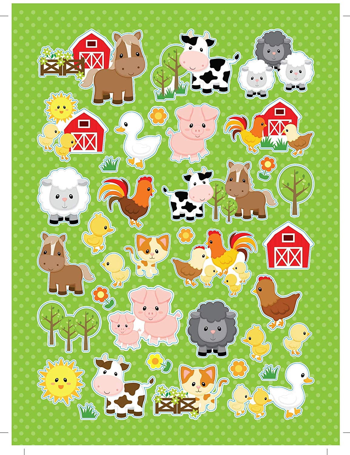 Farm Animals Birthday Party Favor Set of 60 Pcs