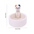 thumbnail image 2 of Regalo de candelabro de candelabro de dibujos animados de gatito para el amante de los gatos (oído) White, 2 of 9
