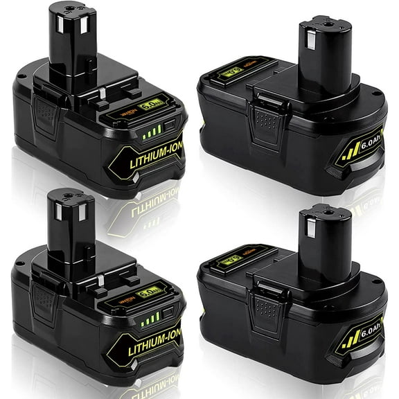 4Pack For RYOBI P108 18V One  Plus High Capacity Battery 18 Volt Lithium-Ion New 6.0Ah