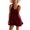 Wine, variant on Tqcoqu Summer Mini Dresses for Women,Tie Front Ruffle Hem Sleeveless Mini Beach Dress,2026 Trendy Basic Dresses,Black Women's XS-XXL