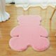 thumbnail image 5 of Alfombra con forma de oso, bonita alfombra para dormitorio, suave y esponjosa alfombra de piel sintética de conejo rosa, peluda y difusa, para habitación de niños, adolescentes, sofá, sala de estar, 5 of 5