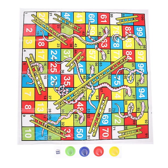 Plastic Flight Chess Set with Snake Ladder for Kids Portable Board Game Party Games