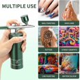 thumbnail image 2 of Upgraded Airbrush Set with Air Compressor Cordless Automatic Airbrush Set Handheld Rechargeable AirBrush for Makeup A, 2 of 5