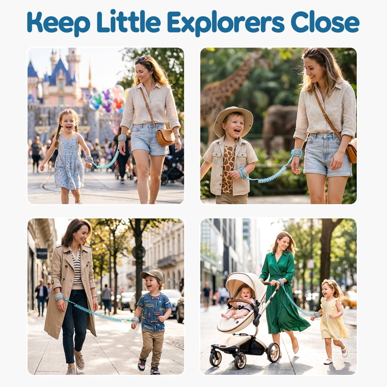 Lehoo Castle Toddler Leash, 4.9ft Induction Lock, Blue photo 4