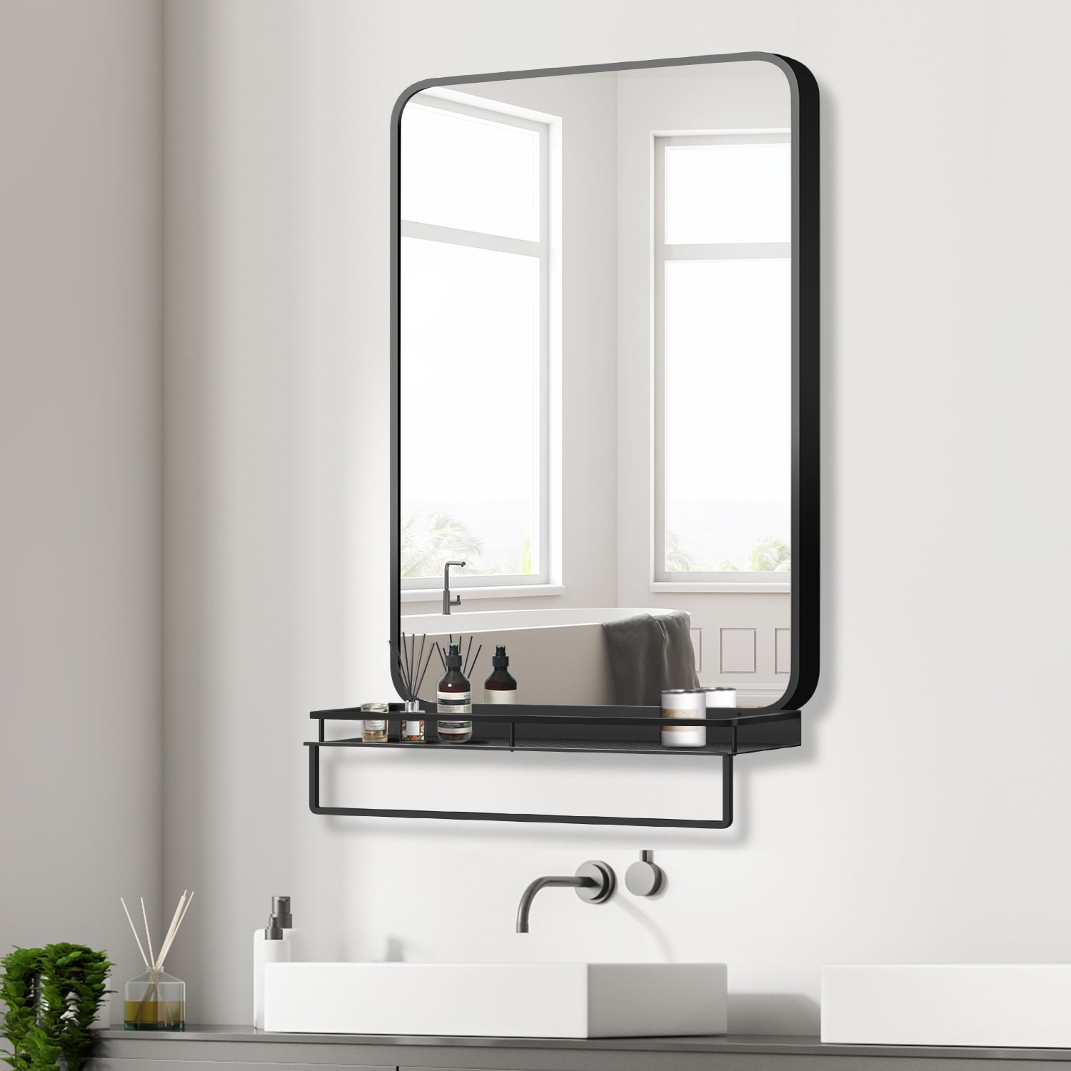 Wall Mirror For Bathroom Vanity, Black Wall Mirrors For Bathroom