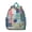 Blue-green-11, variant on Funny Cat Illustration School Backpack - Adjustable & Padded Shoulder Straps