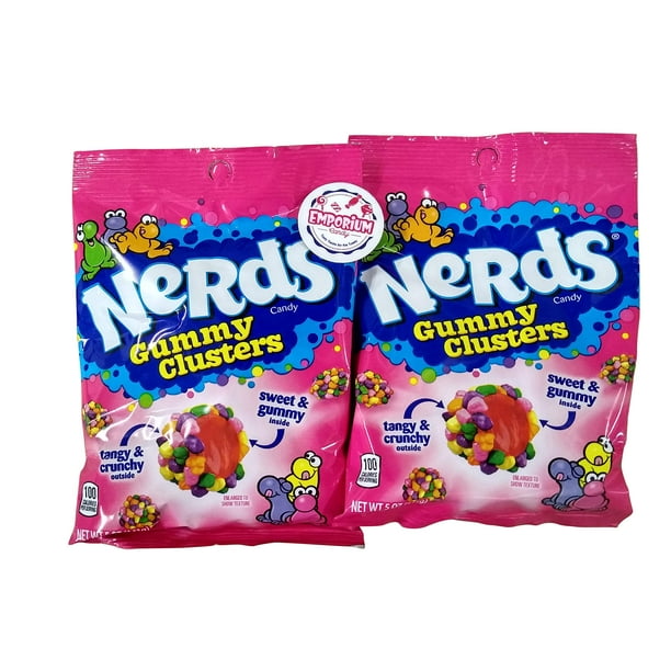 Nerds Gummy Clusters - Two 5 ounce bags of Fresh Delicious Chewy Candy ...