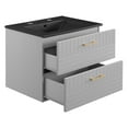 thumbnail image 5 of Modway Daybreak 24" Rubberwood MDF Particleboard Bathroom Vanity in Gray/Black, 5 of 8
