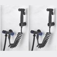 thumbnail image 2 of Manguera de ducha flexible de 152 m con cable telefónico negro para plomería, inodoro, bidé, pistola rociadora, resorte, accesorios de baño, 2 of 4