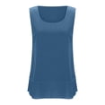 thumbnail image 6 of Inverlee Women's Cotton Linen Tanks Trendy Loose Fit Sleeveless Layers Tunic Tops Casual Solid Color Crewneck Cami Shirts, 6 of 8