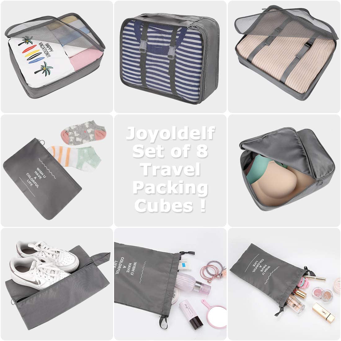 Packing Cube 6pcs Bagages Sac Organisateur De Voyage Compression valise sacs UK 