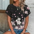 thumbnail image 7 of Women Sales Today Clothes Women Short Sleeve Tops Casual Crewneck Graphic Tshirt Summer Graphic Tshrits Lightweight Tee Shirts, 7 of 7
