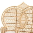 thumbnail image 5 of bali & pari Nerita Modern Bohemian Natural Brown Rattan Two-Seater Peacock Chair, 5 of 6