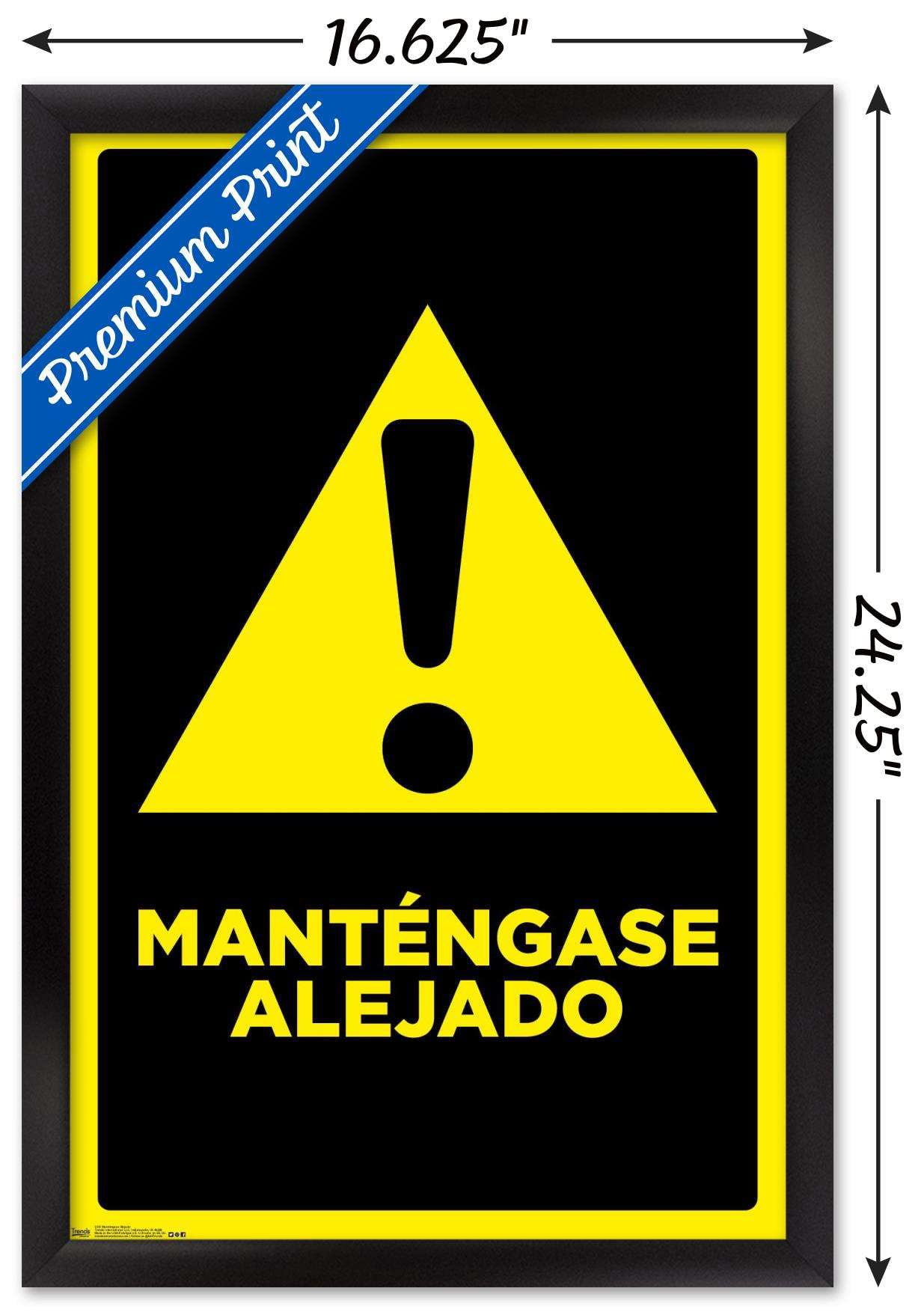 Mantengase Alejado (Keep Out) Wall Poster, 14.725" x 22.375", Framed