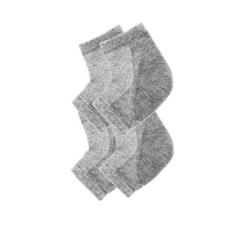 2pcs Moisturizing Heel Socks, Gel lined toe less spa socks for Dry Cracked Heels Gray